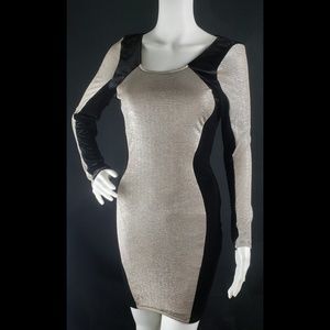 Backless Black Metallic dress